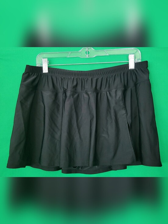 Caribbean Joe Dresses & Skirts - Caribbean Joe Black Active Swimwear Skirtini Plus Sz 18W Stretchy Bathing Suit